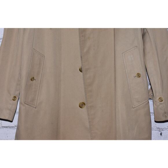 Burberry Vintage Trench Coat Khaki With Nova Check Pattern Liner Unisex - Picture 11 of 14